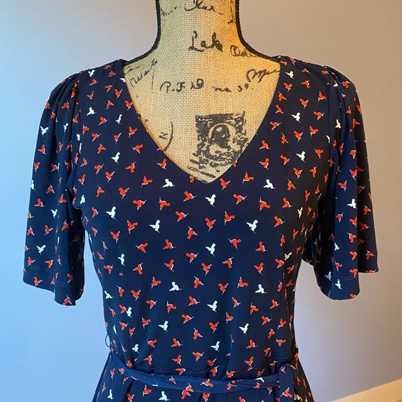 STEPS Dresses & Skirts - NWOT Navy Blue V-Neck Flutter Sleeve Dress